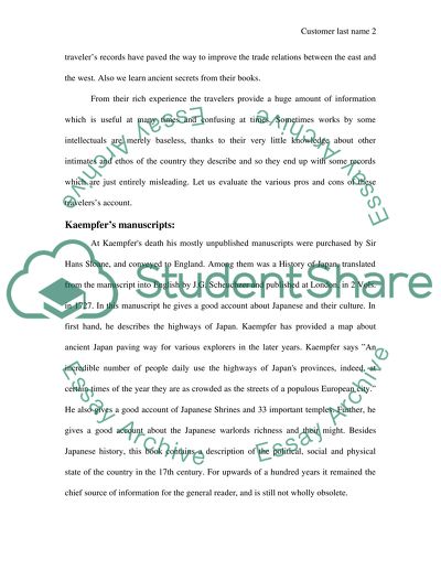 Orientalism. Franois Bernier and Kaempfers Manuscripts