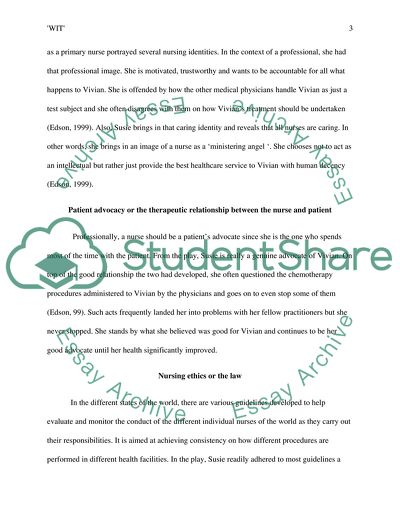 Nursing Identity in Wit