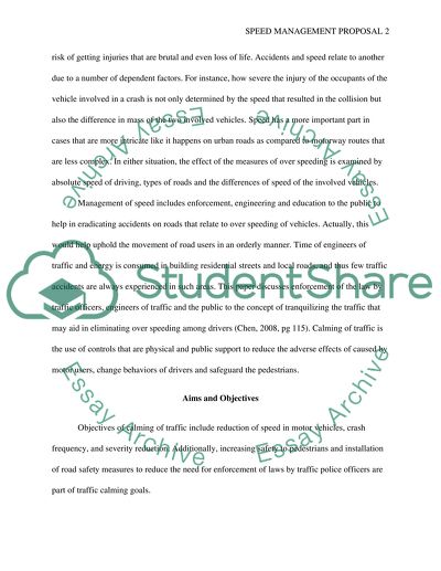 Speed management proposal