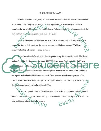 Financial Statements of Fletcher Furniture Mart