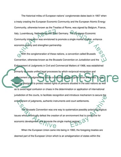 International Contracts: Brussels Regulations