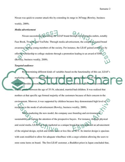 Marketing the Electric Car Nissan LEAF