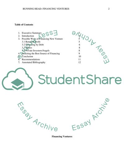 A Variety of Sources of Development Financing for the Company