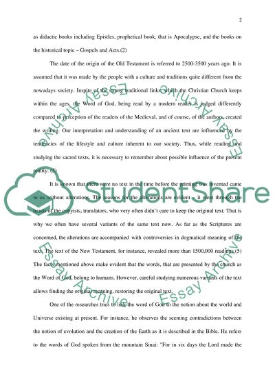 The Meaning of the Word of God as Treated in the Old and New Testaments