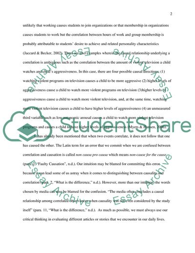 Notions of Correlation and Causation