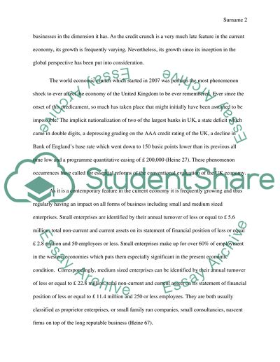 Credit Crunch in the UK