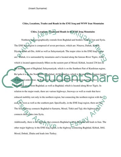 ENE of Iraq Mountains and WNW Iran Mountains