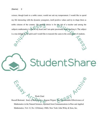 Why I Want to Become a Math Teacher