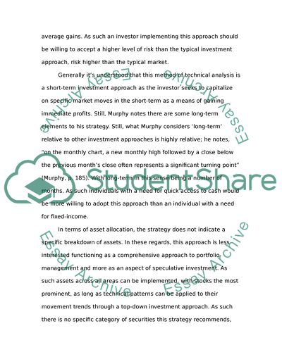 Nvestment Strategy Report For Investment Analysis Class