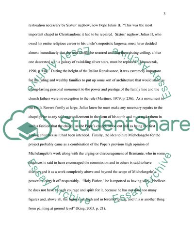Michelangelos Process in Creating the Sistine Chapel