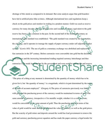 Gold & the Modern World Economy