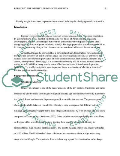 The Fight Against Obesity in the United States of America: Diagnostic and Treatment