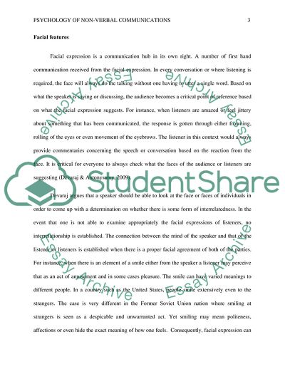 Psychology of Non-Verbal Communications