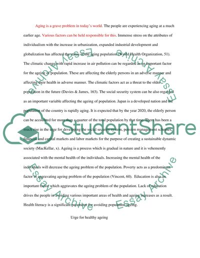 Increasing Aging of Global Population