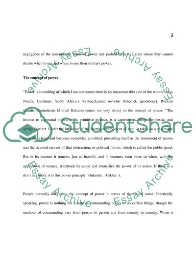 The Concept of Power