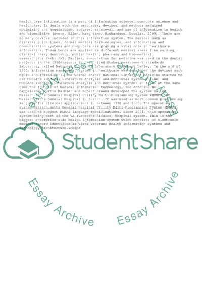 Resources that Support Information Management Systems in Healthcare