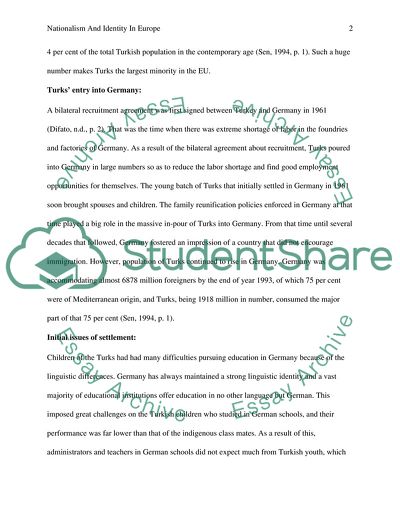 Nationalism and Identity in Europe