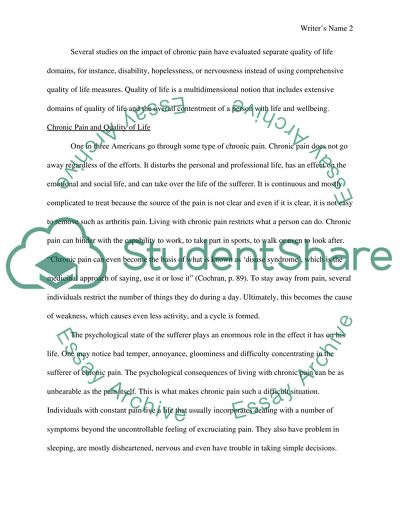 Living with chronic pain and arthritis