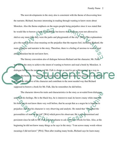 Analysis of the Story Entitled from Black Boy by Robert Wright