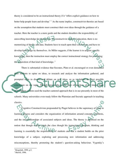 Constructivist Learning and VLEs