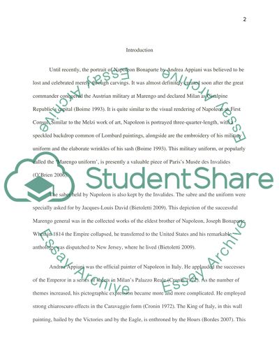 Official Painter and Tribute to a Great General: Analysis of Andrea Appianis Napoleon Bonaparte