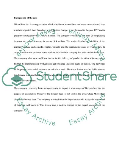 Marketing Research on Micro Beer Inc