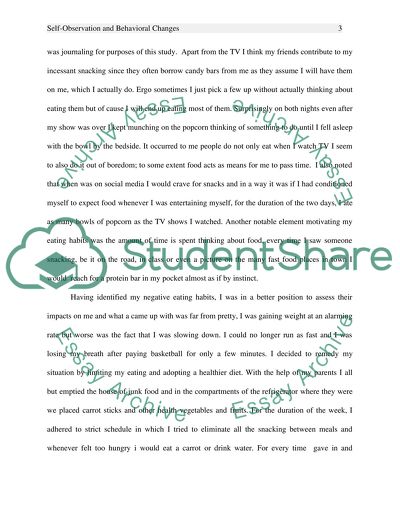 Self-Observation and Behavioral Changes