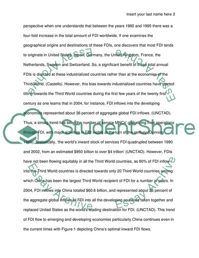 Foreign Direct Investment as a Source of Economic Growth