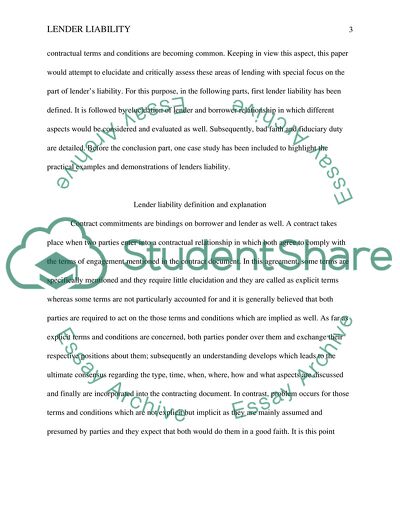 Lender Liability Definition and Explanation