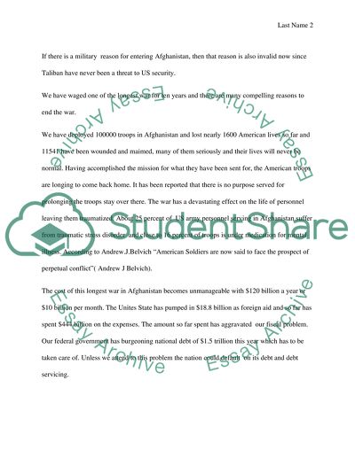 Should the united states pull out of afghanistan