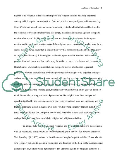 Sports Movies and Religion