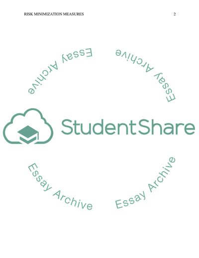 Risk Minimization Measures