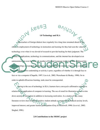 MOOCS Massive Open Online Courses