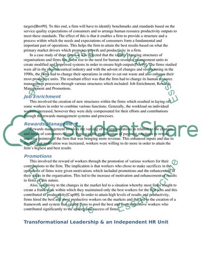 Responsiveness in Human Resources Management to Environmental Factors in Promoting Productivity
