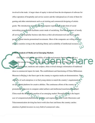 Relationship in between Media Art and Emerging Market