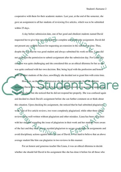 Ethical Dilemma and Suggested Decision