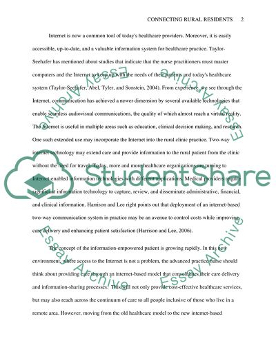 Connecting Rural Residents