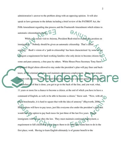 Immigration Issues Debate