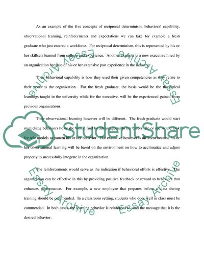 Social Cognitive Theory