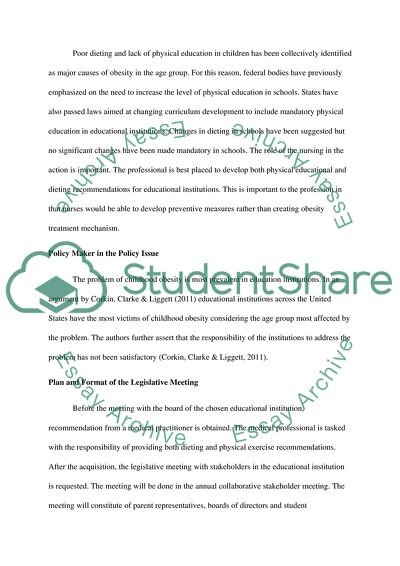 Policy Priority: Childhood Obesity