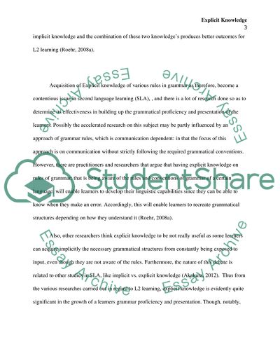 The Benefits and Limitations of Explicit Knowledge