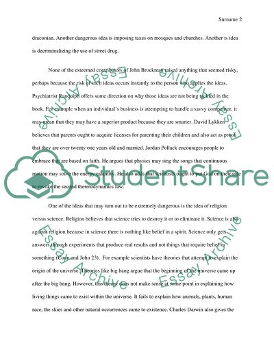 Whats Your Dangerous Idea