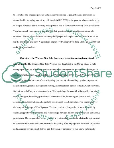 Primary Mental Health Care