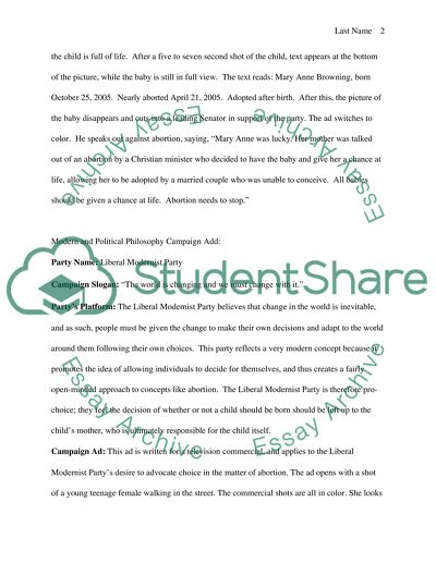 Traditional Moral and Political Philosophy Campaign Add