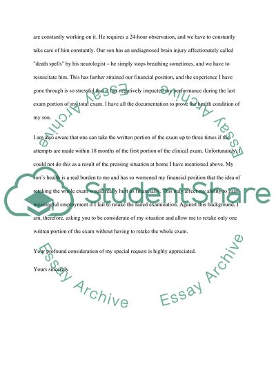 Persuasive Letter to an Exam Organization