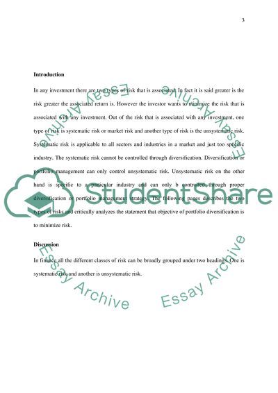 Types of Risks Associated with a Portfolio