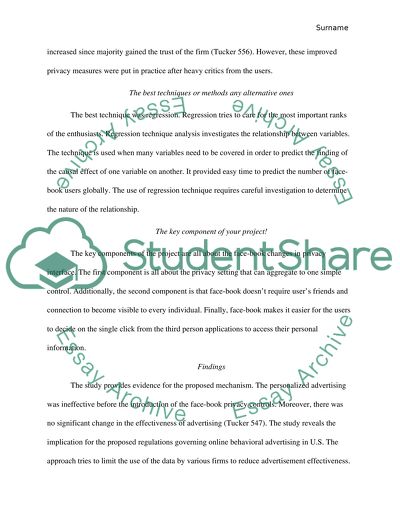 Statistical Techniques and Regression Technique Analysis