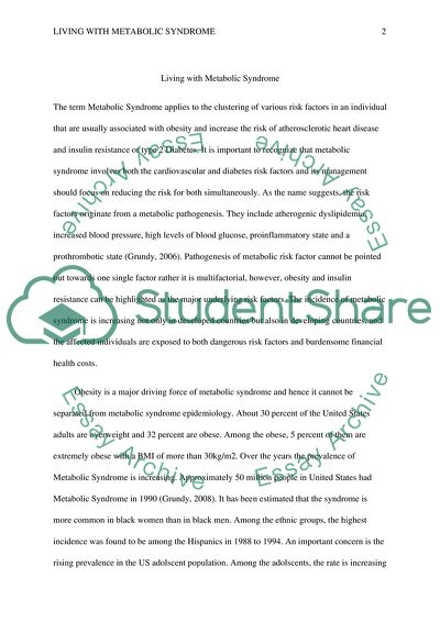 Living with Metabolic Syndrome
