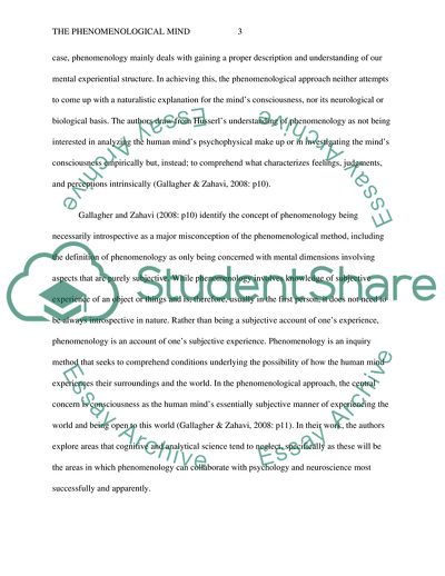 The Phenomenological Mind