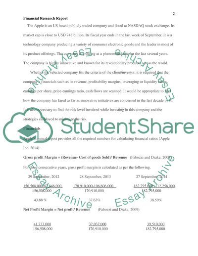 Financial Analysis: Apple Inc